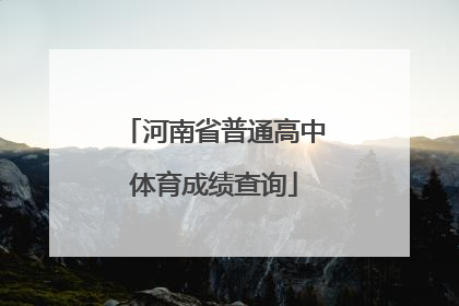 「河南省普通高中体育成绩查询」河南省普通高中成绩查询网站