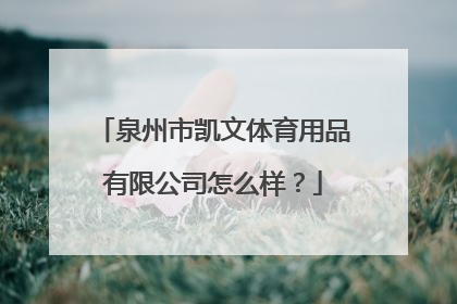 泉州市凯文体育用品有限公司怎么样？