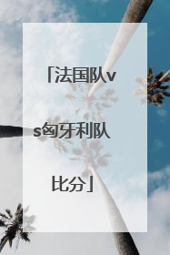 「法国队vs匈牙利队比分」法国队vs匈牙利队比分预测