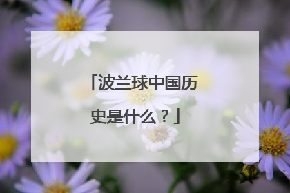 波兰球中国历史是什么？