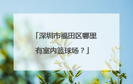 深圳市福田区哪里有室内篮球场？