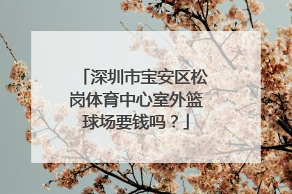 深圳市宝安区松岗体育中心室外篮球场要钱吗？