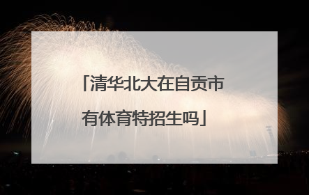 清华北大在自贡市有体育特招生吗