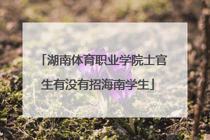 湖南体育职业学院士官生有没有招海南学生