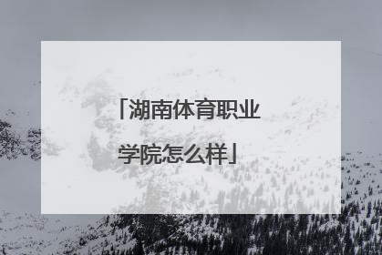 湖南体育职业学院怎么样