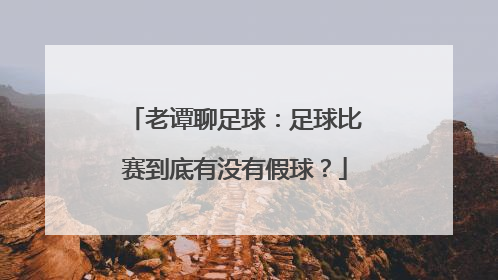 老谭聊足球：足球比赛到底有没有假球？