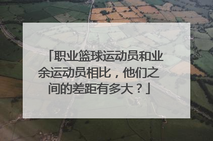 职业篮球运动员和业余运动员相比，他们之间的差距有多大？