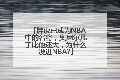 胖虎已成为NBA中的名将，奥尼尔儿子比他还大，为什么没进NBA?