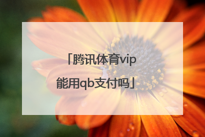 腾讯体育vip能用qb支付吗