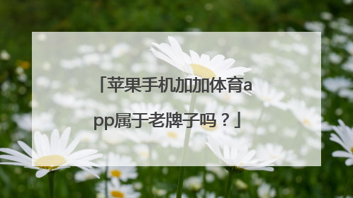 苹果手机加加体育app属于老牌子吗？