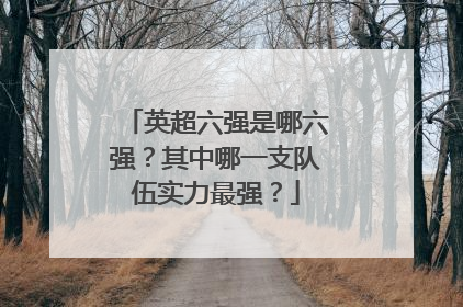 英超六强是哪六强？其中哪一支队伍实力最强？