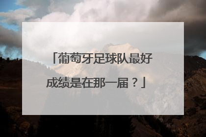 葡萄牙足球队最好成绩是在那一届？