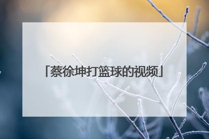 「蔡徐坤打篮球的视频」蔡徐坤打篮球的视频是几几年的