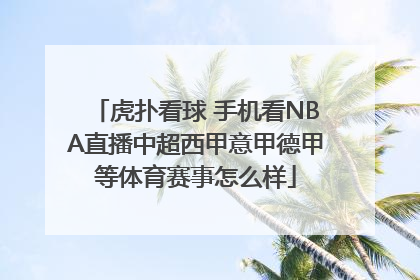 虎扑看球 手机看NBA直播中超西甲意甲德甲等体育赛事怎么样