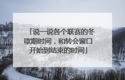 说一说各个联赛的冬歇期时间，和转会窗口开始到结束的时间