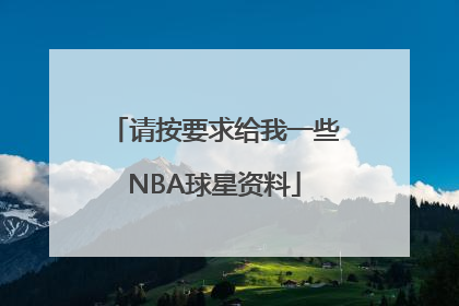 请按要求给我一些NBA球星资料