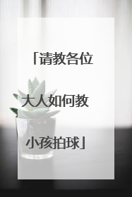 请教各位大人如何教小孩拍球