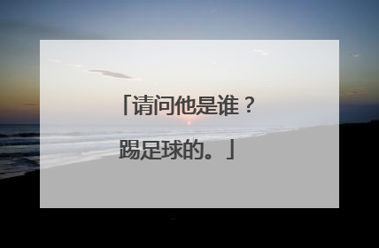 请问他是谁？踢足球的。