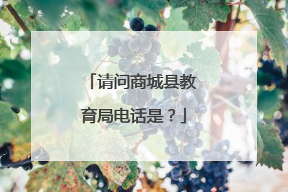 请问商城县教育局电话是？