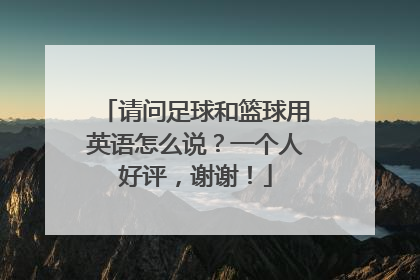 请问足球和篮球用英语怎么说？一个人好评，谢谢！