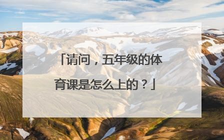 请问，五年级的体育课是怎么上的？