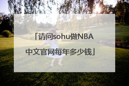 请问sohu做NBA中文官网每年多少钱