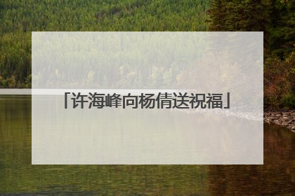 「许海峰向杨倩送祝福」许海峰向杨倩送祝福:yyd