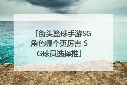 街头篮球手游SG角色哪个更厉害 SG球员选择推