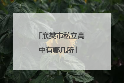 襄樊市私立高中有哪几所