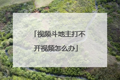 视频斗地主打不开视频怎么办