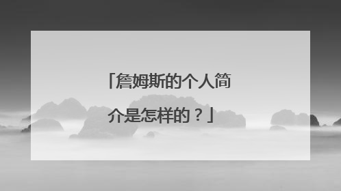 詹姆斯的个人简介是怎样的？