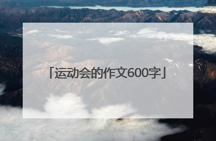 运动会的作文600字