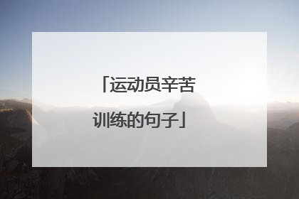 运动员辛苦训练的句子