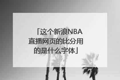 这个新浪NBA直播网页的比分用的是什么字体