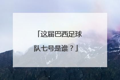 这届巴西足球队七号是谁？