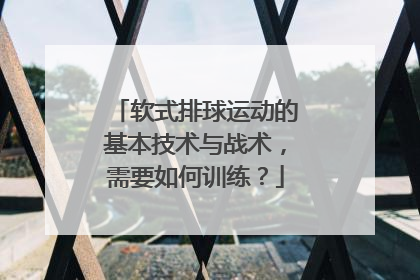 软式排球运动的基本技术与战术，需要如何训练？