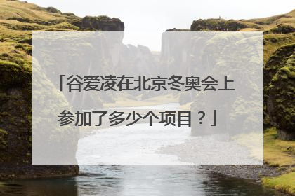 谷爱凌在北京冬奥会上参加了多少个项目？