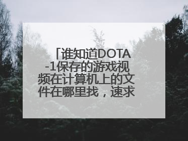 谁知道DOTA-1保存的游戏视频在计算机上的文件在哪里找，速求，谢谢！