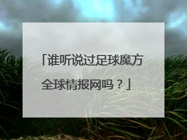 谁听说过足球魔方全球情报网吗？