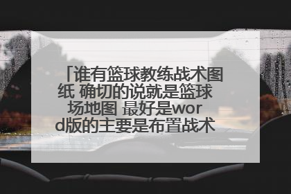 谁有篮球教练战术图纸 确切的说就是篮球场地图 最好是word版的主要是布置战术用。。 谢谢