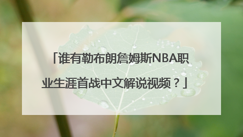 谁有勒布朗詹姆斯NBA职业生涯首战中文解说视频？