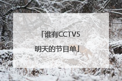 谁有CCTV5明天的节目单