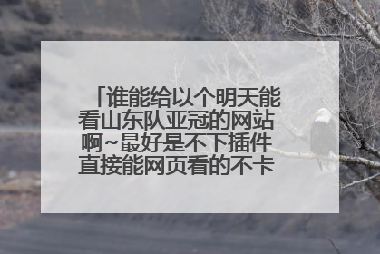 谁能给以个明天能看山东队亚冠的网站啊~最好是不下插件直接能网页看的不卡的~呵呵~谢谢~