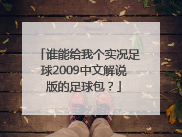 谁能给我个实况足球2009中文解说版的足球包？