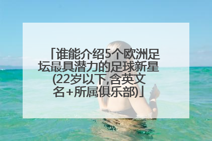 谁能介绍5个欧洲足坛最具潜力的足球新星(22岁以下,含英文名+所属俱乐部)