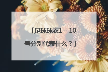 足球球衣1—10号分别代表什么？