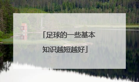 「足球的一些基本知识越短越好」足球的一些基本知识越短越好30字