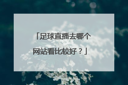 足球直播去哪个网站看比较好？