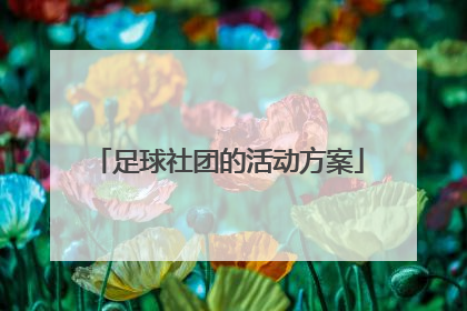 足球社团的活动方案