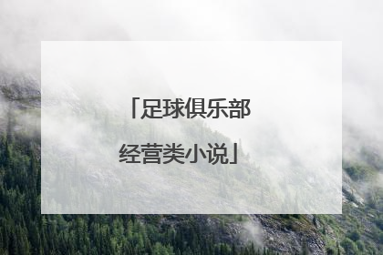 「足球俱乐部经营类小说」经营国内足球俱乐部的小说